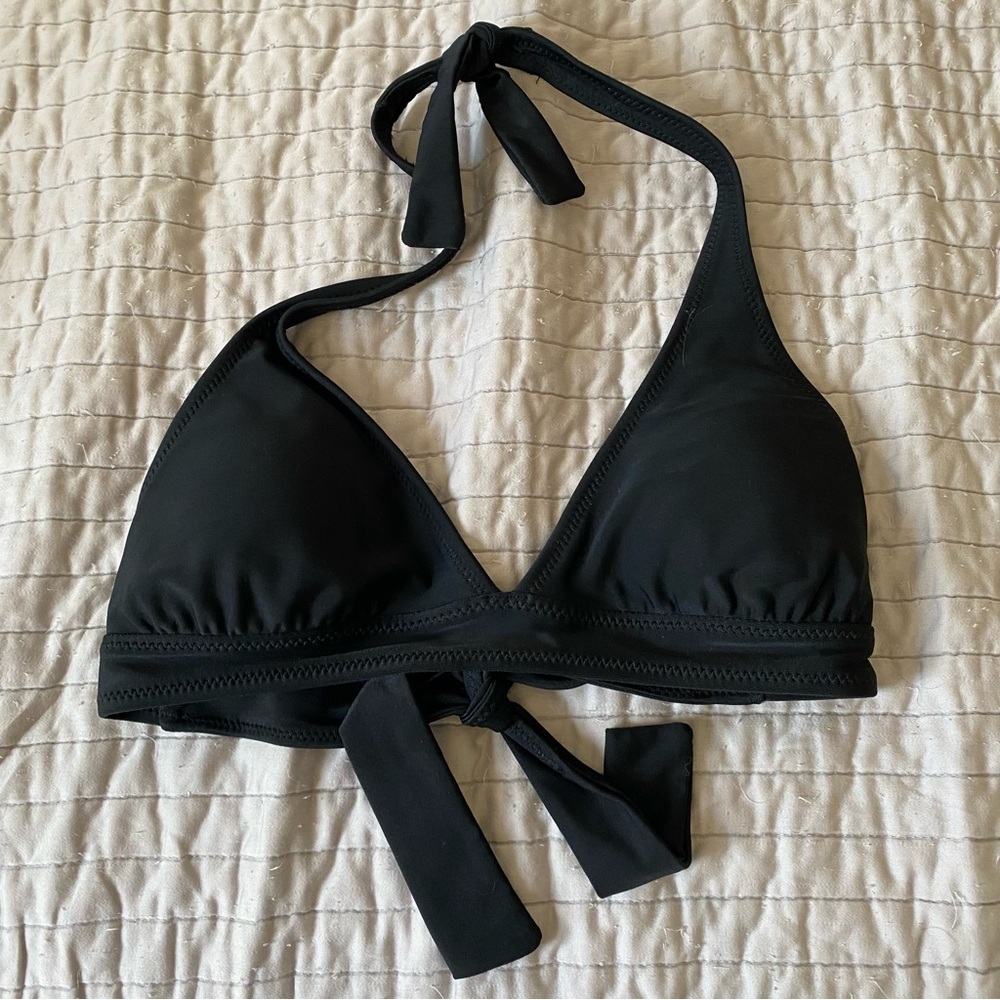 Black Halter Bikini Top